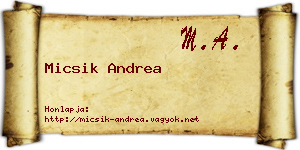 Micsik Andrea névjegykártya